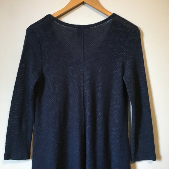 DKNY JEANS Navy Blue A-Line Knit Sweater - Picture 6 of 16